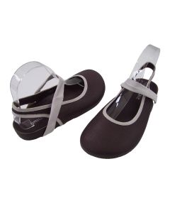 UNIQUE LADIES SANDALS FLATS AU SIZE 5 DRESS SHOES ANKLE STRAP LEATHER EU37 BLACK