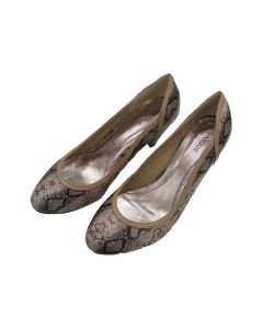 UNIQUE LADIES SHOES HEELS SIZE 8 SNAKESKIN DESIGN DRESS CLOSED TOE EU41