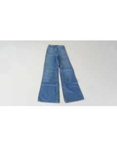 Womens Ladies Flared Jeans Size 6 Wide Leg Denim Cherrie Pants Trousers Cotton