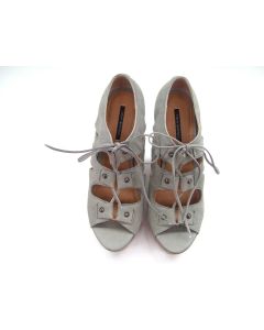 TONY BIANCO SIZE 9 WEDGES SHOES LIGHT GREY CHICAGO LADIES DRESS HIGH FINLAY