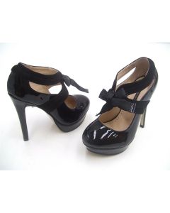 TONY BIANCO SIZE 5 SHOES PATENT BLACK HEELS LADIES DRESS FORMAL JOSS