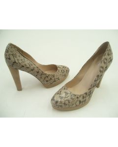 WITTNER LADIES HIGH HEELS LIGHT BROWN SNAKE DRESS SHOES SIZE 42 CLOSED TOE ROUND