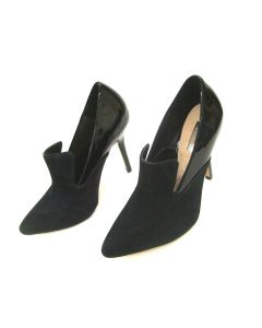 RMK LADIES SHOES PATENT BLACK POINTED TOE SIZE 6 FORMAL DRESS WORK PARTY HEELS 