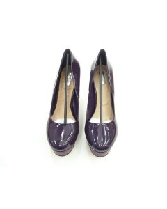 RMK SHOES LADIES PATENT HEELS FORMAL DRESS ANACONDA AUBERGINE SNAKE SIZE 40