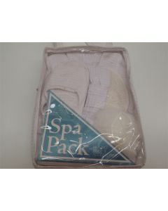 GLAM LIVING SPA PACK KIMONO ROBE & ACCESSORIES WHITE