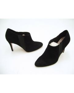 RMK SHOES ANKLE BOOTS LADIES BLACK  SUEDE FORMAL DRESS HEELS SIZE 6.5 DANNI