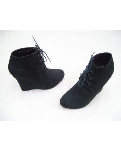 OPENING CEREMONY ANKLE WEDGE BOOTS LADIES WOMENS SHOES SUEDE HUNTER GREEN 37