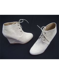OPENING CEREMONY ANKLE WEDGE BOOTS LADIES WOMENS SHOES SUEDE BONE SIZE 39