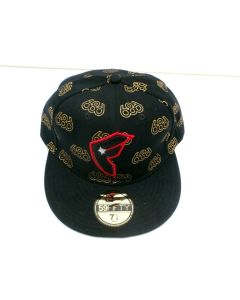 NEW ERA 59FIFTY CAP SPORTS CAPS SIZE 7.25 58CM BLACK GOLD 100% COTTON GENUINE