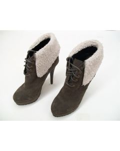 TONY BIANCO SHOES LEATHER ANKLE BOOTS LADIES DRESS PARTY WORK SIZE 8 CHESTNUT