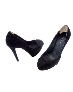 TONY BIANCO SHOES LADIES BLACK SUEDE HEELS DRESS LEATHER WORK FORMAL SIZE 6