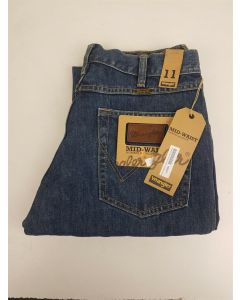 LADIES WOMENS JEANS WRANGLER SIZE 11 MID-WAIST BOOTCUT MIDRISE NAVY BLUE 97166