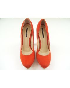 TONY BIANCO SHOES LADIES SUEDE LEATHER DRESS FORMAL HEELS 8 ORANGE GORGEOUS