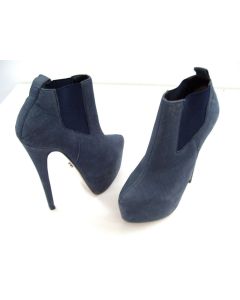 TONY BIANCO SHOES ANKLE BOOTS SUEDE LEATHER LADIES DRESS SIZE 5 TORRES NAVY