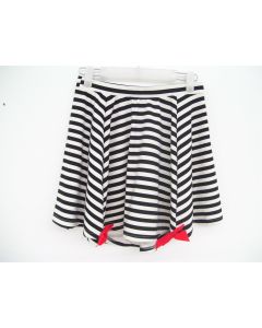 COTTON ON STRIPED SKIRT LAIDES RED BOWS BLACK WHITE SIZE S AN129164