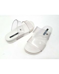 Melissa Ladies Sandals Size 6 Slide White Clear Beach Slides Cosmic 31613