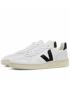 Veja V-10 Sneakers Womens US 6 EU 37 Shoes Leather V10 Extra White Black VX02000