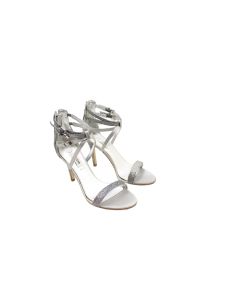 GUESS LAELLALY2-B SILVER MULTI TEXTURE SILVER / FUCILE SILVER GLITTER LADIES HEELS